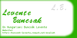 levente buncsak business card