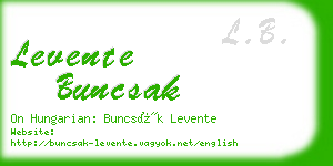 levente buncsak business card